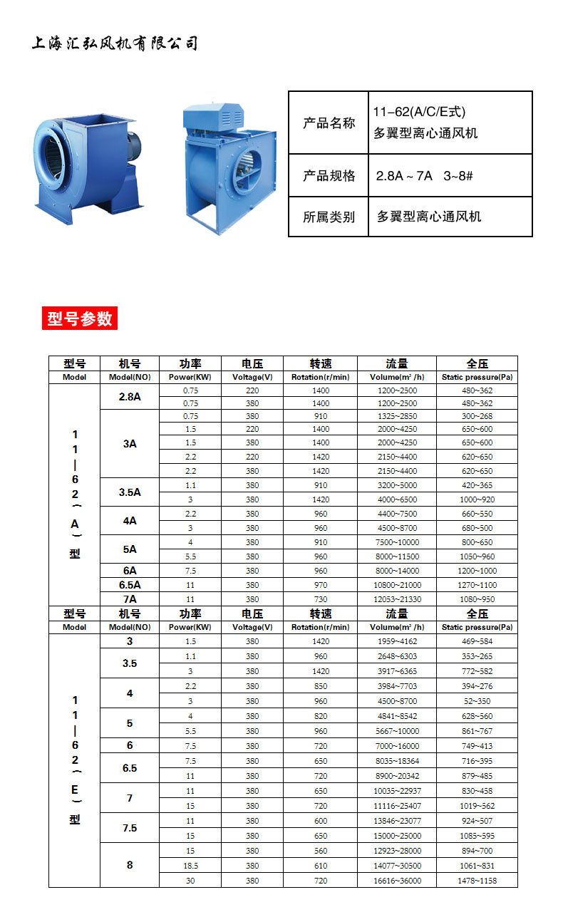 11-62多翼（yì）型離心通（tōng）風機